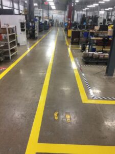 Interior industrial space painted by a commercial painting team