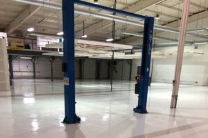 A freshly painted commercial interior with a glossy finish and clean design